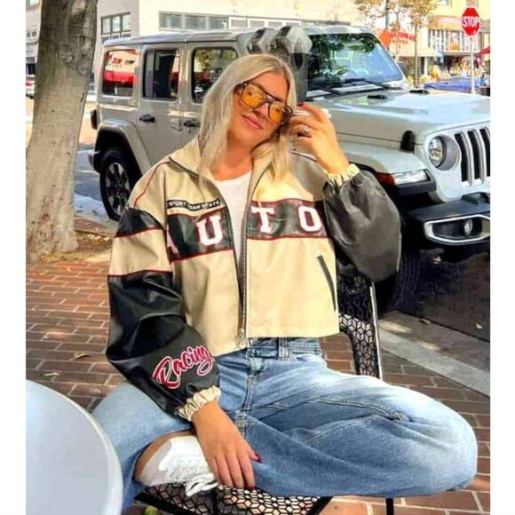 NWT PrettyLittleThing Auto Racing Bomber - Picture 6 of 15